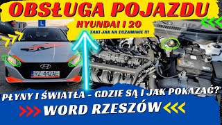 OBSŁUGA pojazdu Hyundai i 20 taki jak na EGZAMINIE PŁYNY ŚWIATŁA ZADANIE NR 1 [upl. by Donough]