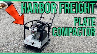 First Use of Harbor Freight Central Machinery Plate Compactor [upl. by Solnit]