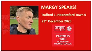 Trafford FC Boss Karl Marginson Interview after 10 win v Hednesford 231223 By Tom Spencer [upl. by Mosera]