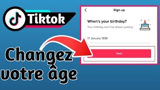 Comment changer votre agesur TikTok 2024 Commentchanger la date de naissance de Tiktok [upl. by Anauqcaj]