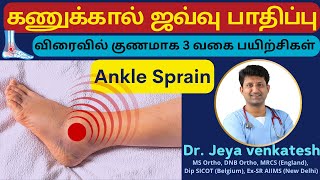 3 Best Exercises to Speed Up Your Ankle Sprain Recoveryபாத மூட்டு ஜவ்வு பாதிப்பு தீர்வு Dr JV [upl. by Ydnak825]