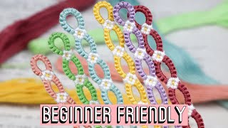 DAISY CHAIN BRACELET TUTORIAL CC  Beginner Friendly [upl. by Kimbell]