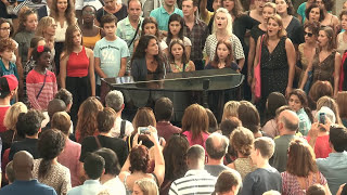 Yael Naim  Coward Live vocal Flashmob at Forum des Halles Paris [upl. by Nyrehtac]