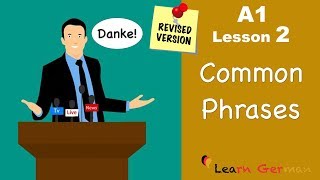 Revised  A1  Lesson 2  Common Phrases  German for beginners  Learn German [upl. by Storm]