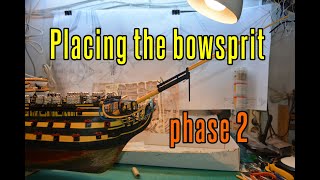 HMS Victory  part 65 Placing The Bowsprit phase 2 [upl. by Anala132]