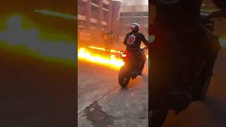 Fire show 🔥 bike stunts MrFardin1299 subscribe and support me please request 🙏🏻 [upl. by Iahs149]