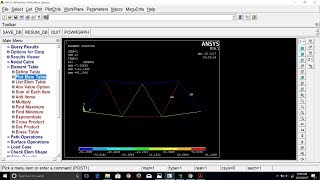 1D Static Structural analysis using ANSYS APDL  Solving Truss  Engineering Softwares [upl. by Daggna]