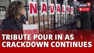 Alexei Navalny Death  Defying Authorities Russians Pay Tribute To Aleksei Navalny  News18 Live [upl. by Ayotac]