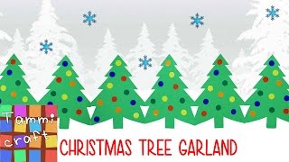 Paper Christmas Tree Garland  Tutorial  Great for Kids [upl. by Barstow]