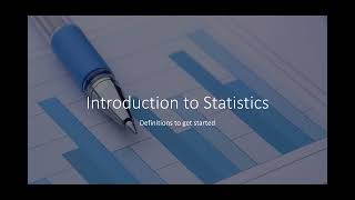 Introductory Definitions Statistics [upl. by Marbut]