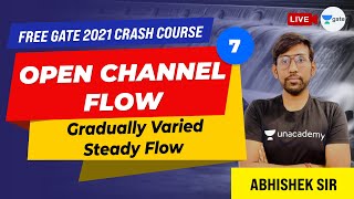 Gradually Varied Steady Flow  Lec 7  Open Channel Flow  Crash course  GATE CE Exam [upl. by Lilllie]