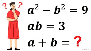 Mathematical Olympiad  Solve for ab  Math Olympiad Preparation [upl. by Nyrual694]