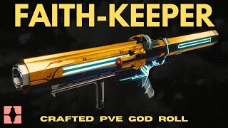 FAITHKEEPER PVE God Roll  Crafting Guide  New Void Rocket Launcher  Destiny 2 [upl. by Elvin104]