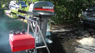 Mariner 15hp longshaft 2 stroke tiller outboard motor [upl. by Therine]