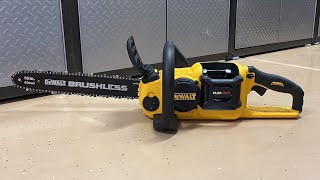 DeWalt 60V Cordless Chainsaw DCCS670 16quot overview chain removal amp install [upl. by Armahs399]