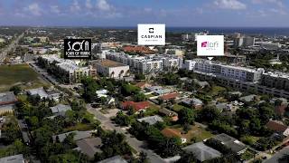 Beautiful Aerial View Downtown Delray Beach South Florida [upl. by Atinel]