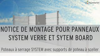 Montage d’une brisevue  SYSTEM VERRE et BOARD  Installer une clôture  TraumGarten [upl. by Eixam]