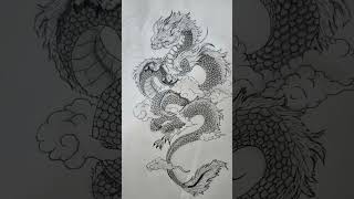 Dragon design update art drawing artideas tattoo tattoodesign dragon moon fypシ゚viral fyp [upl. by Semaj]