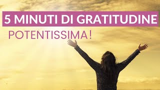 Meditazione Gratitudine e Pensieri Positivi 5 minuti per trasformare la tua vita [upl. by Fox144]