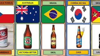 CERVEJAS CONSUMIDAS EM DIFERENTES PAISES  BEERS CONSUMED IN DIFFERENT COUNTRIES  beers cerveja [upl. by Celisse814]