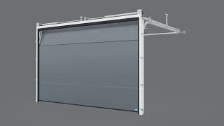 How It Works  Animation of a Novoferm Insulated Sectional Door ISO45 EVO with Novomatic Operator [upl. by Sabas]