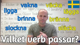 Slockna  släcka brinna  bränna öva intransitiva och transitiva verb SFI [upl. by Iralav]