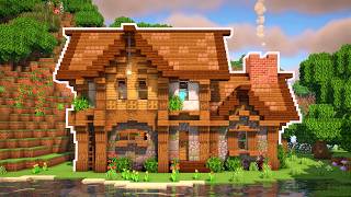 Minecraft Large Oak House Tutorial [upl. by Nettirb]