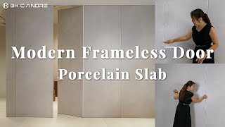 How to install an invisible door  hidden door frameless door flush to wall  Bk Ciandre [upl. by Kitchen]