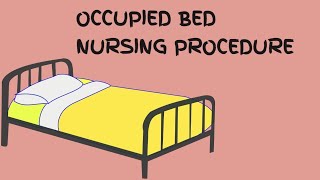 OCCUPIED BED MAKING [upl. by Zacharias]