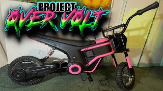 project OVER VOLT  HomCom 24V 300W Kids Electric Dirt Bike Is Now 36V 500W For Adult Rider [upl. by Ahtilat]