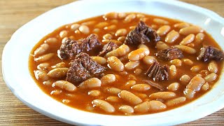 ALUBIAS CON CARNE AL ESTILO TURCO ¡COCIDAS SIN EL REMOJO PREVIO UN PLATO SACIANTE Y FÁCIL DE HACER [upl. by Eltotsira]