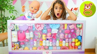 100 ACCESORIOS para BEBÉ 👶 Set gigante de accesorios para BABY BORN o BEBÉS NENUCO con LARA [upl. by Lilaj946]