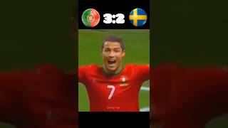 Ronaldo hattrick 🤯🔥 l Portugal VS Sweden 23 GoaL Highlights youtube shorts football [upl. by Kcirtemed]