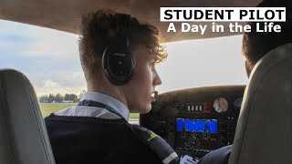 A Day in the Life of a STUDENT PILOT [upl. by Leehar]