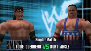 WWF No Mercy N64  Eddie Guerrero vs Kurt Angle [upl. by Ikiv]