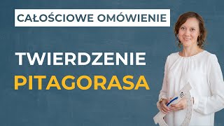 Twierdzenie Pitagorasa  trójkąty prostokątne CAŁOŚCIOWE OMÓWIENIE [upl. by Ahnavas]