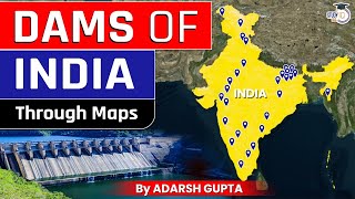 All Important Dams of India  2D Animation by Adarsh Gupta  UPSC GS1 [upl. by Rosenthal]