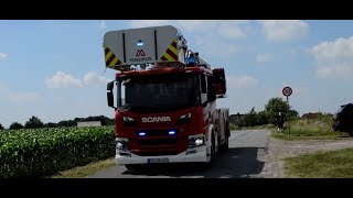 Showfahrt  DLK mit Staffelkabine der Freiwilligen Feuerwehr Wallenhorst [upl. by Airyt]