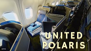 United Airlines BUSINESS CLASS Review POLARIS BUSINESS London to Newark  Boeing 767300ER [upl. by Riamo]