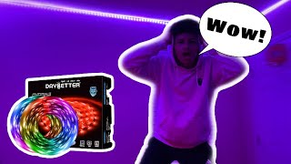 DAYBETTER LED STRIP LIGHTS KIT Amazon reviewUnboxing  Elijah Jenkins [upl. by Lattonia]