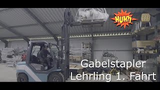 Gabelstapler Fahren Lehrling das erste mal 35 Tonnen Gas Stapler Bisher 12 To Elektrostapler [upl. by Omer343]