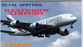 Heathrow Airport Plane Spotting Runway 09L AirVloggingGP [upl. by Enneite]