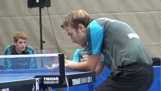 Tischtennis 2 Bundesliga TV Hilpoltstein vs Passau 201209 15 Felix Bindhammer vs Tomas Pristal [upl. by Rad]