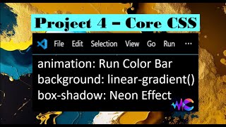 4 Running Color Bar Animation  HTML amp CSS Project Code Programming [upl. by Klotz]