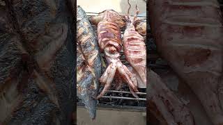 Grilled pusit  yellowfintuna trending viralvideo streetfoods shorts shortvideos deliciousfood [upl. by Katie]