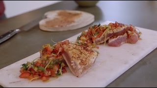 Birdys Kitchen Afl 8 Gegrilde Albacore Tonijn met een tomatensalsa [upl. by Ecnarret383]