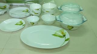 La Opala Ivory Dinner Set Unboxing  Home amp Kitchen [upl. by Anemix96]