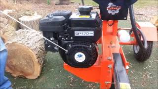 How to Use Ariens 27 ton Log Splitter Subaru Engine Review Demonstration Horizontal Vertical [upl. by Bronk]