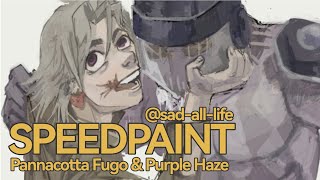 SPEEDPAINT  Pannacotta Fugo  jjba sadalllife [upl. by Lamag]