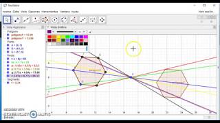 Simetría Central en GeoGeobra [upl. by Sadinoel]